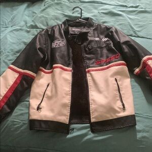 Black and Cream Racing Jacket